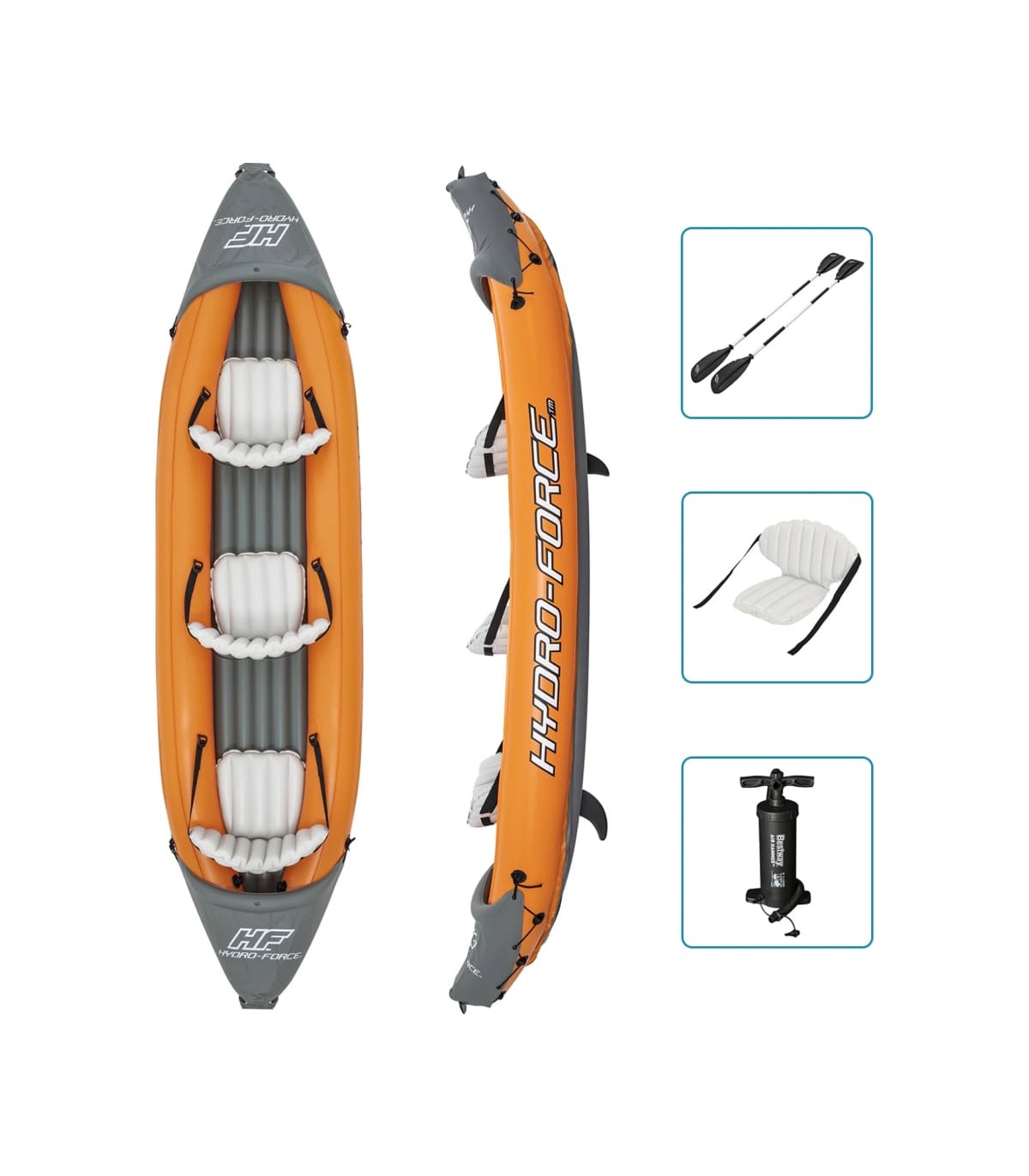 OFERTA - Kayak hinchable 3 personas Rapid Hydro Force para tabla paddle  surf barata