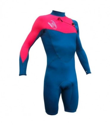 Traje de Neopreno corto hombre 2,5mm Zafiro Rojo