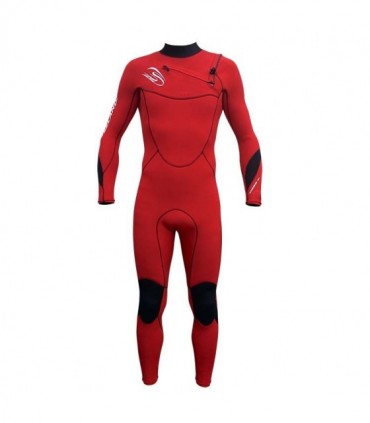Traje de Neopreno largo hombre 4/3mm Noa Rojo