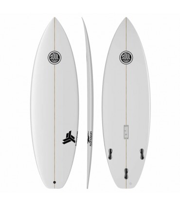 THURSO SURF. Tabla de surf de 5 pies x 10 pulgadas con parte superior  blanda. Incluye aletas y correa para tobillo de alta gama. Construida sobre