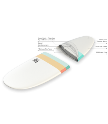 Tabla Surf 6'0" Mini Malibu Flowt