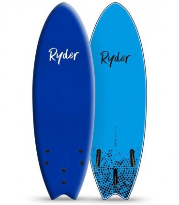 Tabla de Surf Ryder Fish 5'6", en azul y turquesa