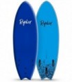 Tabla de Surf Ryder Fish 5'6", en azul y turquesa