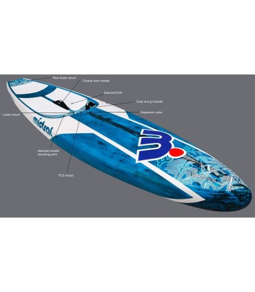 Tabla de paddle surf rígida Equinox 12'6" Carbono