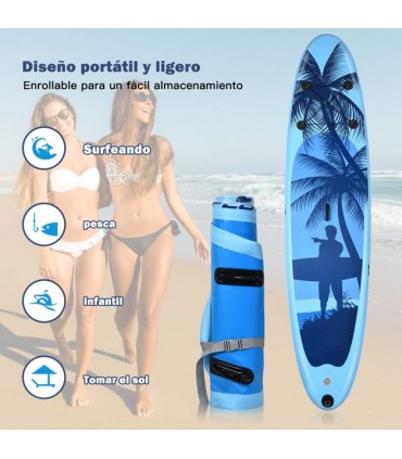 Tabla de paddle surf hinchable Costway Hawaii 10'0"